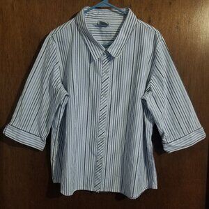 Bonworth striped white button down blouse